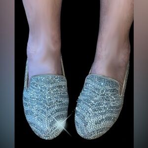 Steve Madden Rhinestone Concord Smoking slipper sz 8.5